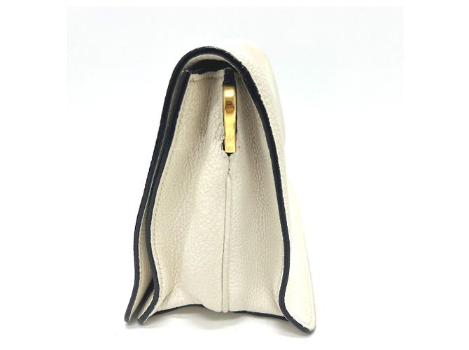 PRADA 1BD159 Borsa 2-Way in pelle Vitello Daino Bianco - vista 3