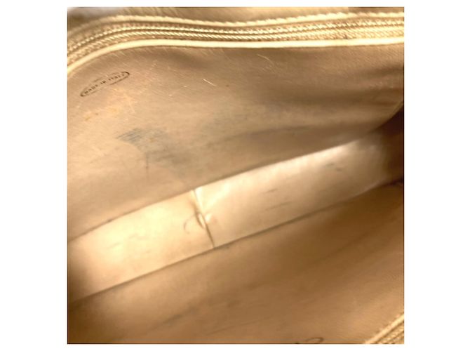 CHANEL Vintage Matelassé gesteppte Leder Tote Bag Beige - Ansicht 11