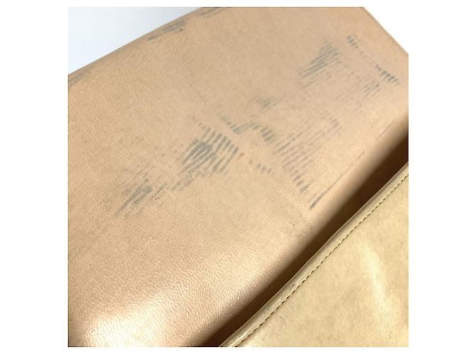 CHANEL Vintage Matelassé gesteppte Leder Tote Bag Beige - Ansicht 17