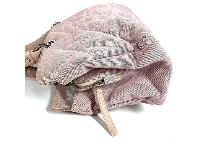 Chanel Schultertasche aus rosa Baumwolle Pink - Ansicht 3