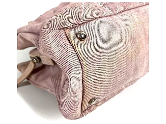Chanel Schultertasche aus rosa Baumwolle Pink - Ansicht 4