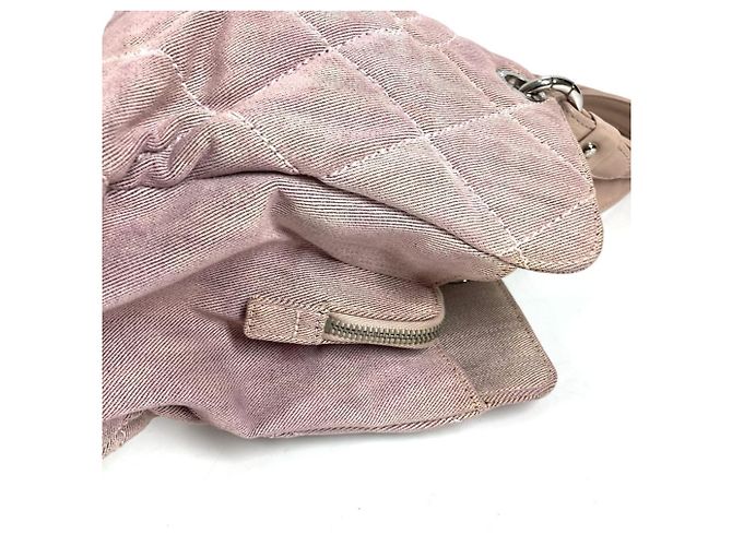 Chanel Schultertasche aus rosa Baumwolle Pink - Ansicht 7