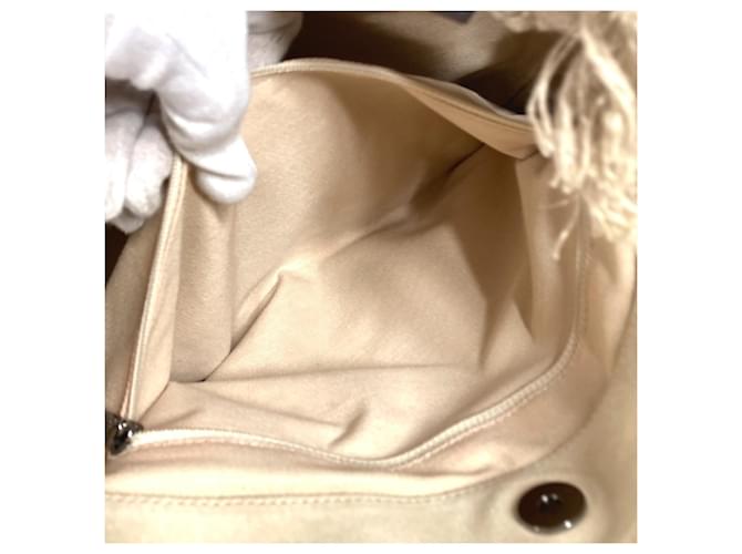 Borsa Chanel Fishnet CC Coco Mark Logo Large Beige - vista 14