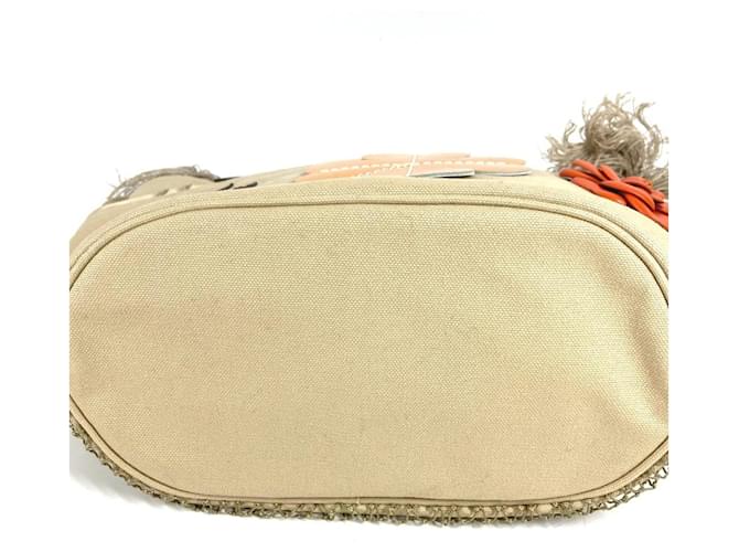 Borsa Chanel Fishnet CC Coco Mark Logo Large Beige - vista 5