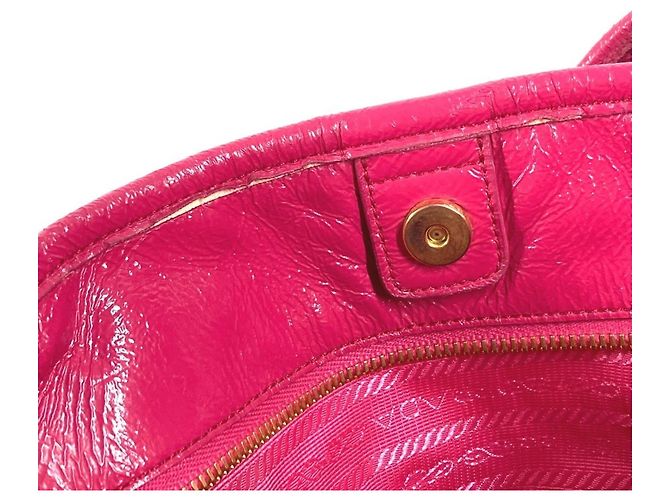 Borsa Tote a Spalla in Nylon Rosa Prada - vista 14