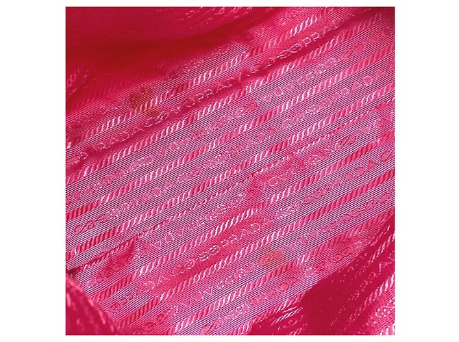 Borsa Tote a Spalla in Nylon Rosa Prada - vista 16