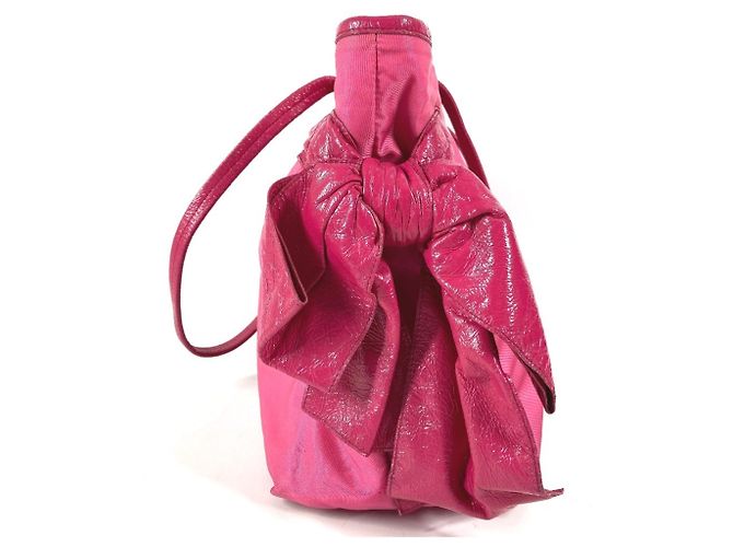 Borsa Tote a Spalla in Nylon Rosa Prada - vista 4