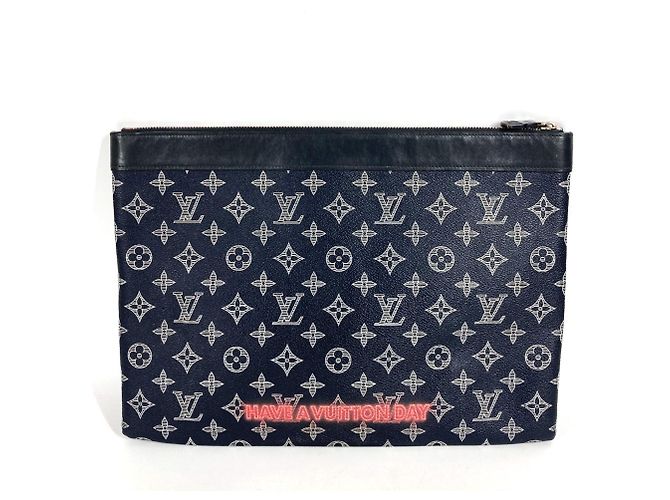Pochette Apollo Monogram Ink Louis Vuitton Rosso Blu navy - vista 2