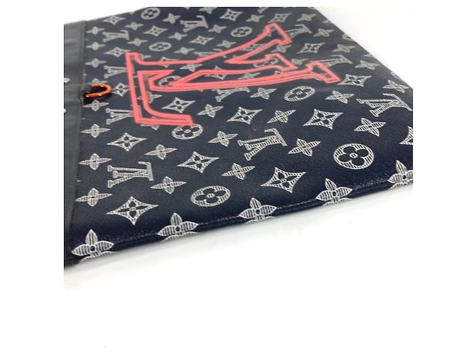 Pochette Apollo Monogram Ink Louis Vuitton Rosso Blu navy - vista 3