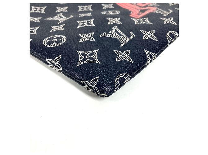 Pochette Apollo Monogram Ink Louis Vuitton Rosso Blu navy - vista 4