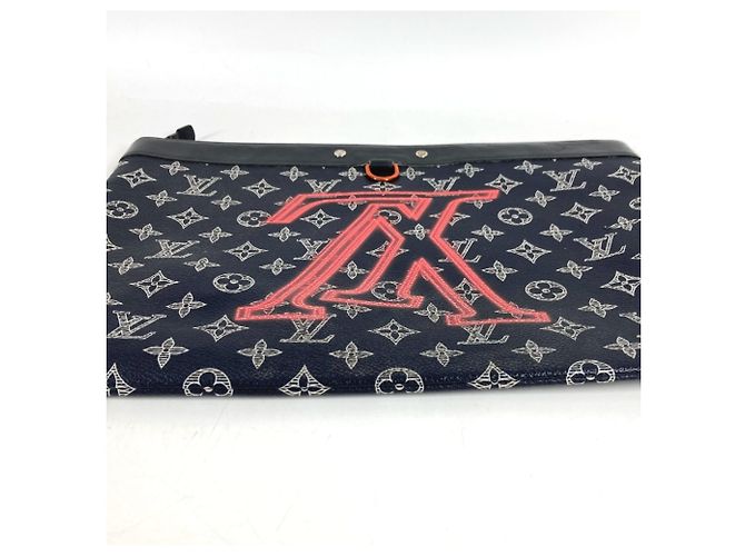 Pochette Apollo Monogram Ink Louis Vuitton Rosso Blu navy - vista 5