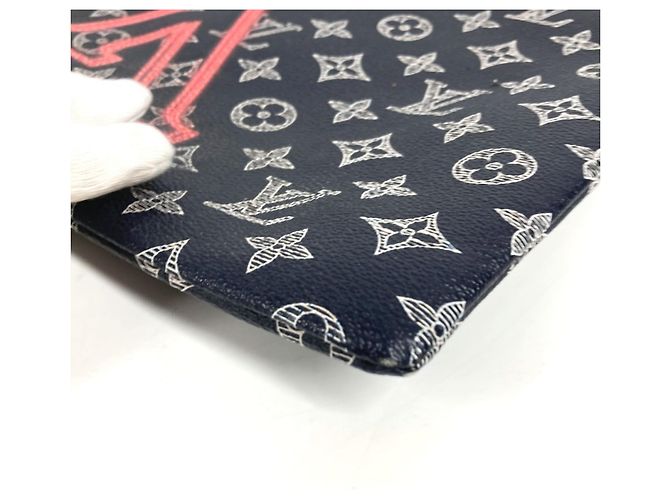 Pochette Apollo Monogram Ink Louis Vuitton Rosso Blu navy - vista 6