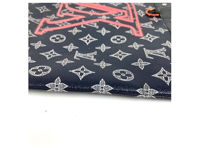 Pochette Apollo Monogram Ink Louis Vuitton Rosso Blu navy - vista 7