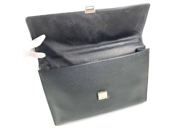 Valigetta Louis Vuitton Taiga Angara Nero Grigio - vista 12