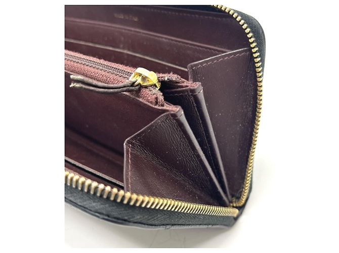Cartera larga de piel de becerro granulada negra Chanel Negro - vista 15