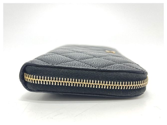 Cartera larga de piel de becerro granulada negra Chanel Negro - vista 3