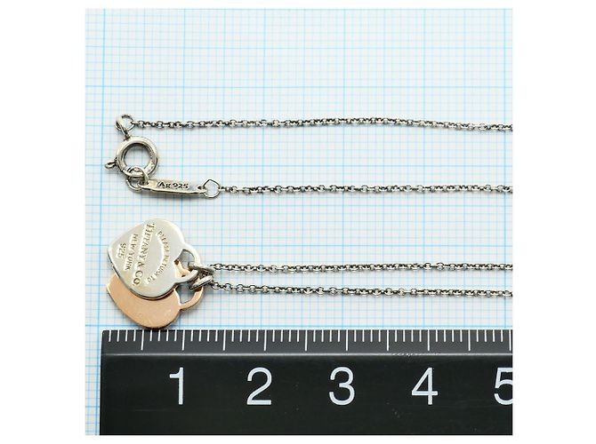 Collana Return to Double Heart in argento Tiffany & Co. - vista 5