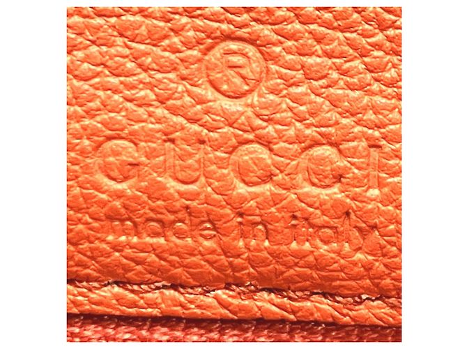 Borsa a tracolla in pelle Gucci Arancione - vista 4