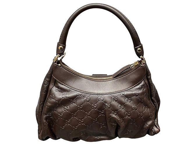 Borsa Abbey Gucci in pelle cioccolato Marrone scuro - vista 2
