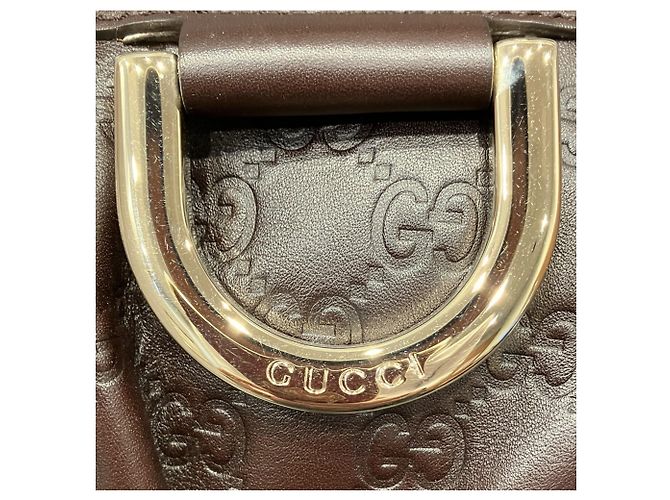 Borsa Abbey Gucci in pelle cioccolato Marrone scuro - vista 7