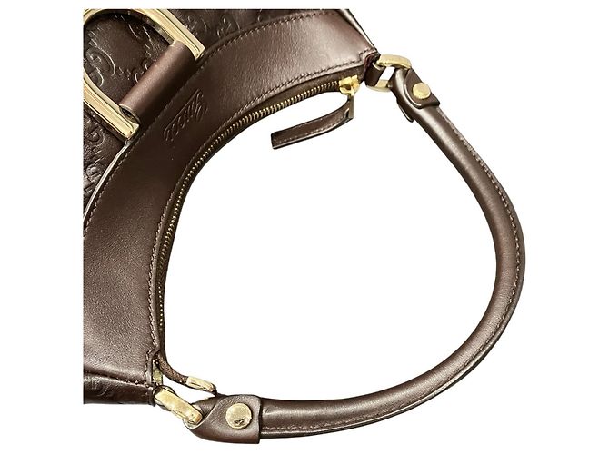 Borsa Abbey Gucci in pelle cioccolato Marrone scuro - vista 9
