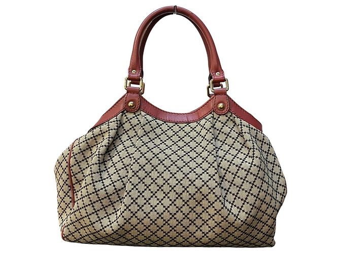 Borsa Gucci Sukey Diamante Beige - vista 2