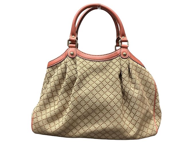 Borsa Gucci Diamante Sukey Beige - vista 2