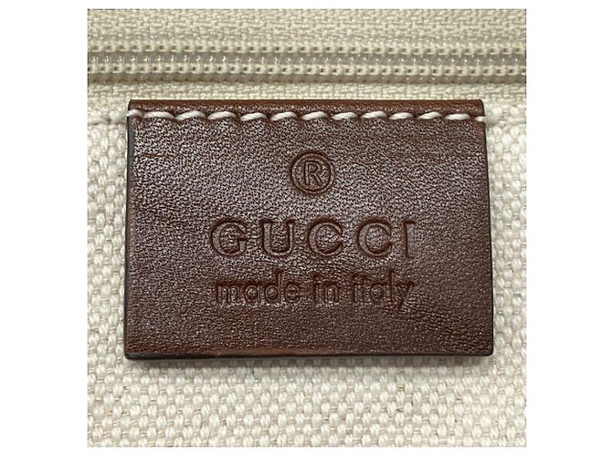 Borsa Gucci Sukey Marrone Beige Pelle e Tela D'oro - vista 4