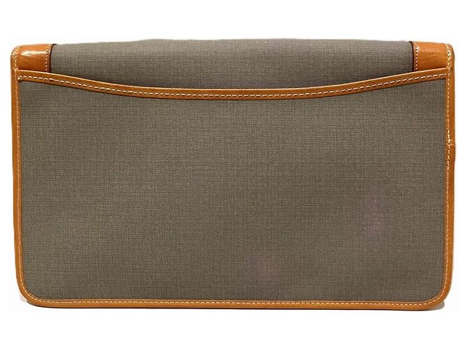 Clutch Christian Dior Grigio Marrone - vista 2