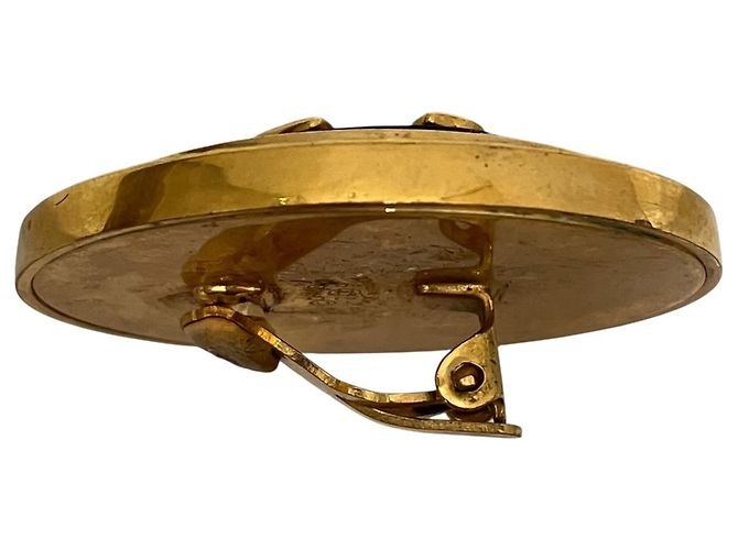 Orecchini a clip Chanel Vintage Coco Mark D'oro - vista 3