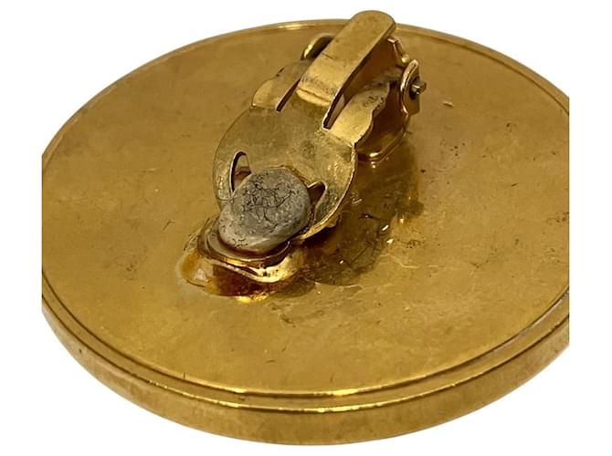 Orecchini a clip Chanel Vintage Coco Mark D'oro - vista 8