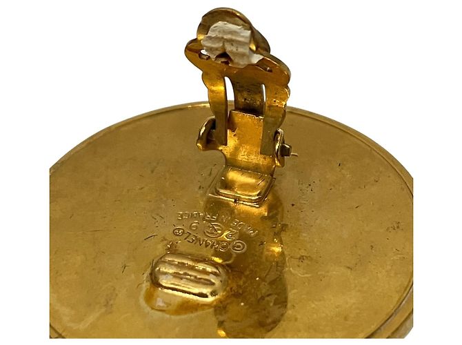 Orecchini a clip Chanel Vintage Coco Mark D'oro - vista 9