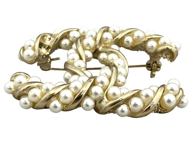 Spilla Chanel placcata oro D'oro - vista 3