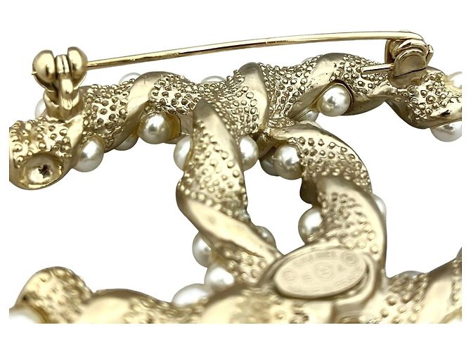Spilla Chanel placcata oro D'oro - vista 7