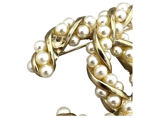 Spilla Chanel placcata oro D'oro - vista 8
