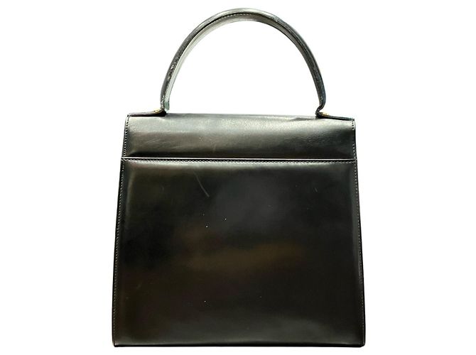 Borsa a mano in pelle nera Salvatore Ferragamo con nastro Vara - vista 2