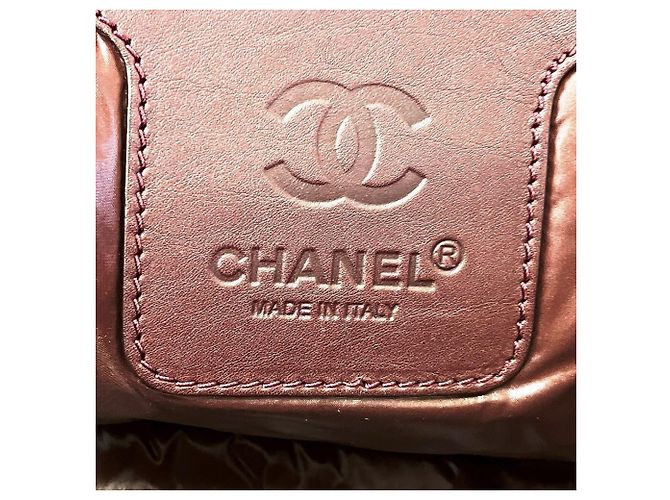 Borsa Boston Chanel in nylon verde - vista 4