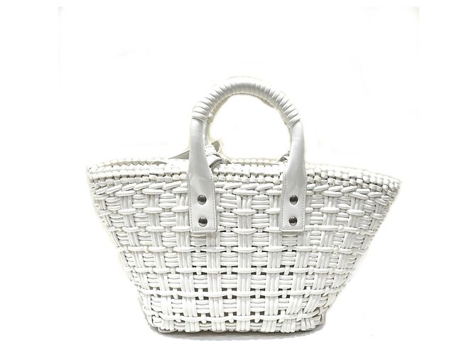 Borsa a tracolla in vernice Balenciaga Bianco - vista 2