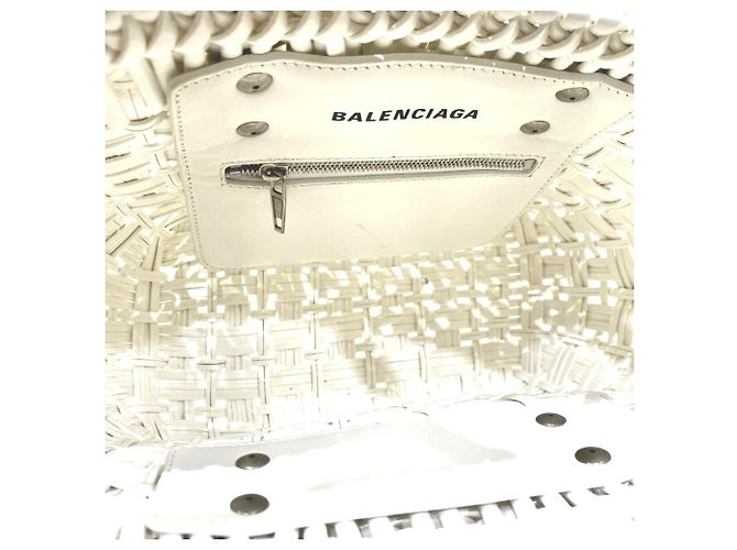 Borsa a tracolla in vernice Balenciaga Bianco - vista 6