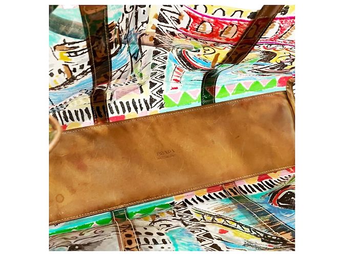 Prada PRADA Tote Bag mit venezianischem Print Mehrfarben - Ansicht 9