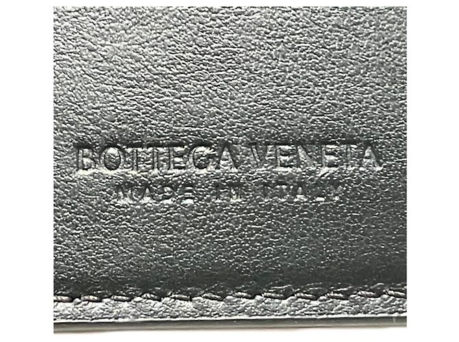 Cartera de cuero gris de doble pliegue Bottega Veneta Castaño - vista 4