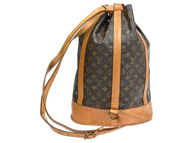 Zaino Louis Vuitton Randonnee Monogram Canvas GM Marrone - vista 3