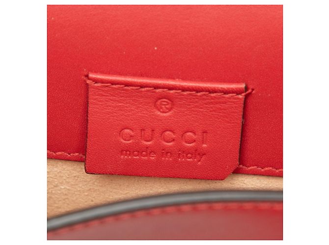 Mini borsa a tracolla con catena Gucci Sylvie Rosso Multicolore - vista 5