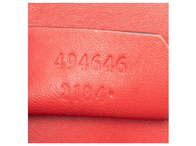 Mini borsa a tracolla con catena Gucci Sylvie Rosso Multicolore - vista 6