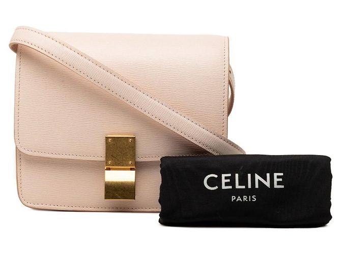 Céline Bolso bandolera pequeño Celine Classic Box Beige - vista 7