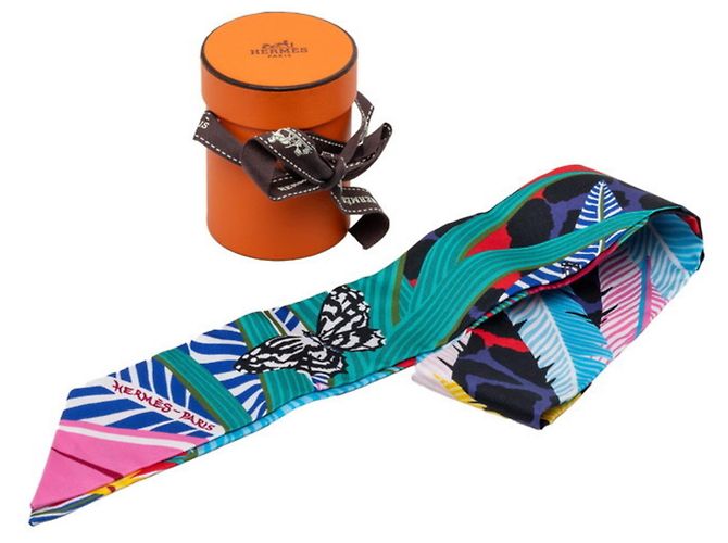 Foulard Hermès Twilly Jaguar Quetzal Multicolore - vista 5
