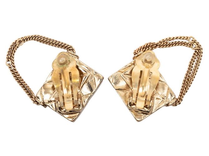 Orecchini a clip Chanel Coco Mark Matelassé Handbag D'oro - vista 2
