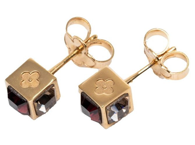 Louis Vuitton Gamble Cube Stud Ohrringe Golden - Ansicht 2