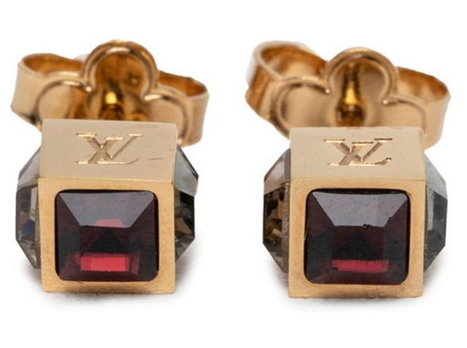 Louis Vuitton Gamble Cube Stud Ohrringe Golden - Ansicht 3