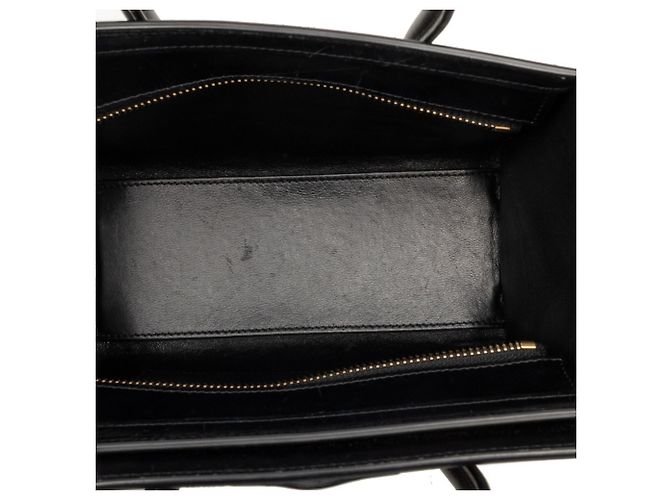 Céline Borsa Celine Luggage Nano Shopper Marrone Nero - vista 6